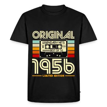Original 1956 Cassette Rétro Héritage - T-shirt Premium bio Homme - noir - Devant - Nico (187cm)