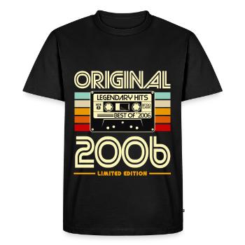 Original 2006 Édition Limitée Cassette - T-shirt Premium bio Homme - noir - Devant - Nico (187cm)