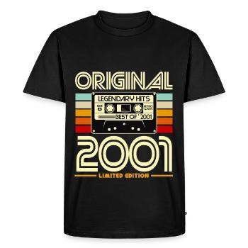 Original 2001 Hits Cassette Vintage - T-shirt Premium bio Homme - noir - Devant - Nico (187cm)