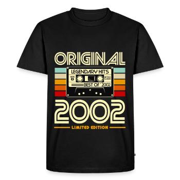 Original Retro Cassette 2002 - Men's Premium Organic T-Shirt - black - Front - Nico (187cm)