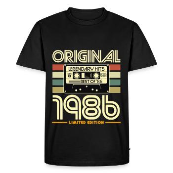Original 1986: Limited Retro Hits - Men's Premium Organic T-Shirt - black - Front - Nico (187cm)