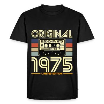 1975 Limited Edition Cassette - Men's Premium Organic T-Shirt - black - Front - Nico (187cm)