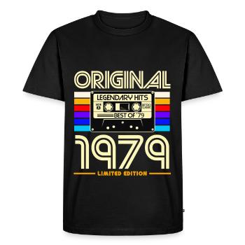 Original 1979 Edition Vintage - Men's Premium Organic T-Shirt - black - Front - Nico (187cm)
