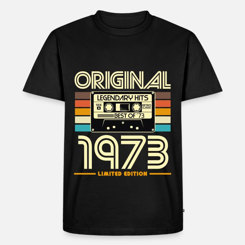 Original 1973 – Begrenzte Retro-Hits - Männer Premium Bio T-Shirt - Schwarz