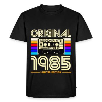 Original 1985 Retro Cassette Limited - T-shirt Premium bio Homme - noir - Devant - Nico (187cm)