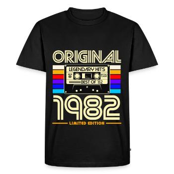 Original 1982 Edition Cassette - T-shirt Premium bio Homme - noir - Devant - Nico (187cm)
