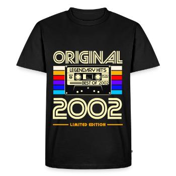 Original 2002 Cassette Retro - T-shirt Premium bio Homme - noir - Devant - Nico (187cm)