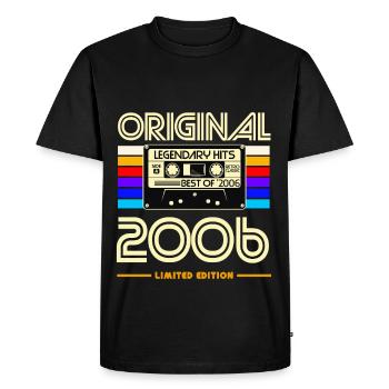 Original 2006 Retro Cassette - Men's Premium Organic T-Shirt - black - Front - Nico (187cm)