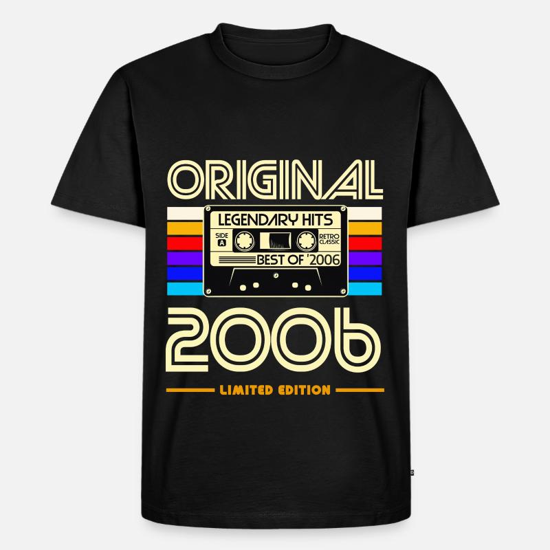 Originale Retro-Kassette von 2006 - Männer Premium Bio T-Shirt - Schwarz