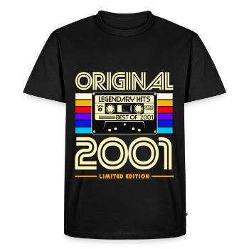 Original 2001 Cassette Limited Edition - Men's Premium Organic T-Shirt - black - Front - Nico (187cm)