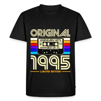 Original 1995 Cassette Limité - T-shirt Premium bio Homme - noir - Devant - Nico (187cm)
