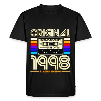 Legendary Cassette 1998 Limited Edition - Men's Premium Organic T-Shirt - black - Front - Nico (187cm)