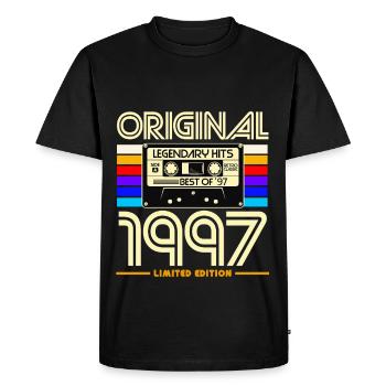Original 1997 Hits Cassette Rétro - T-shirt Premium bio Homme - noir - Devant - Nico (187cm)