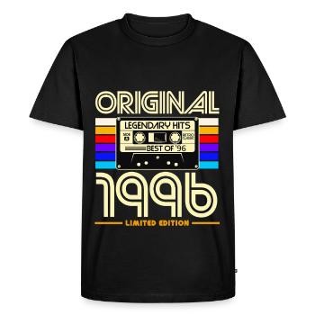 Original 1996 Cassette Retro - Men's Premium Organic T-Shirt - black - Front - Nico (187cm)