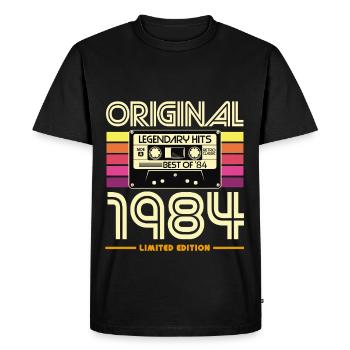 Original 1994 Cassette Retro - Men's Premium Organic T-Shirt - black - Front - Nico (187cm)