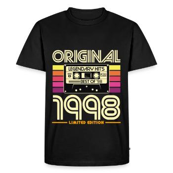 Original 1998 Cassette Vintage Edition - Men's Premium Organic T-Shirt - black - Front - Nico (187cm)