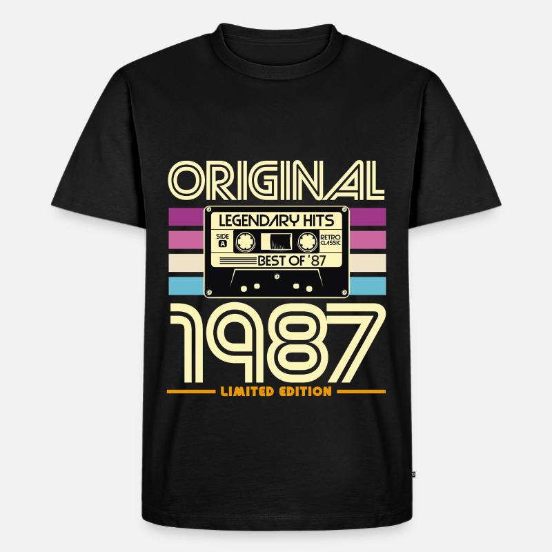 Originale limitierte Edition von 1987 - Männer Premium Bio T-Shirt - Schwarz