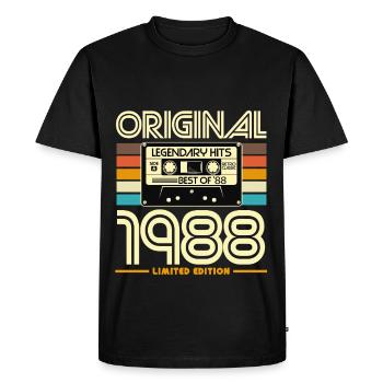 Original 1988 Retro Hits - T-shirt Premium bio Homme - noir - Devant - Nico (187cm)