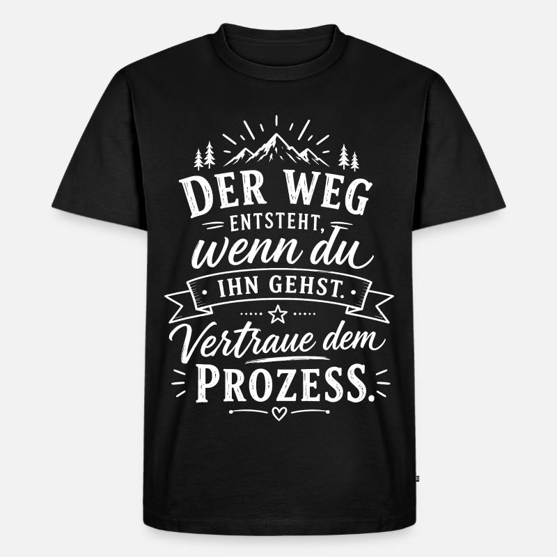 Weg entsteht, wenn du gehst - Männer Premium Bio T-Shirt - Schwarz