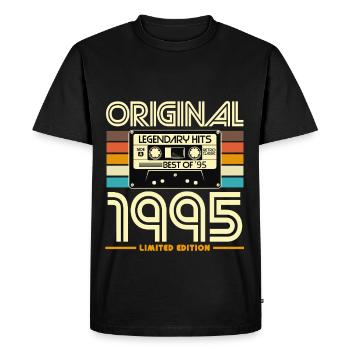 Original 1995 Cassette Retro Édition Limitée - T-shirt Premium bio Homme - noir - Devant - Nico (187cm)