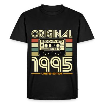 Original 1995 Cassette Retro - T-shirt Premium bio Homme - noir - Devant - Nico (187cm)