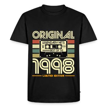 Original 1998 Retro Cassette Limited - T-shirt Premium bio Homme - noir - Devant - Nico (187cm)