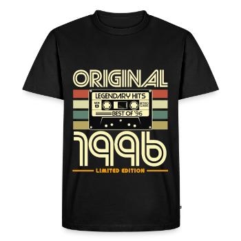 Original 1996 Nostalgia Cassette - Men's Premium Organic T-Shirt - black - Front - Nico (187cm)