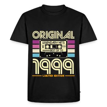 Original 1999 Limited Edition - Men's Premium Organic T-Shirt - black - Front - Nico (187cm)