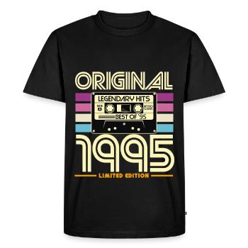 Original 1995 Edition Cassette Retro - T-shirt Premium bio Homme - noir - Devant - Nico (187cm)
