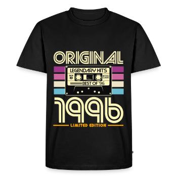 Original 1996 Cassette Retro - Men's Premium Organic T-Shirt - black - Front - Nico (187cm)