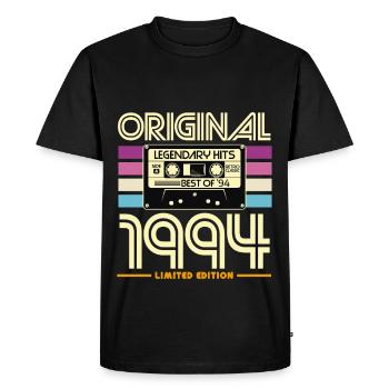 Original 1994 Cassette Retro Edition - Men's Premium Organic T-Shirt - black - Front - Nico (187cm)