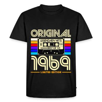 Original 1969 Limited Edition - Men's Premium Organic T-Shirt - black - Front - Nico (187cm)