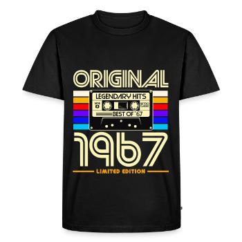 Original 1967 Limited Edition Retro - Men's Premium Organic T-Shirt - black - Front - Nico (187cm)