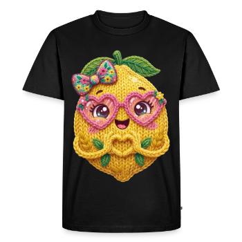 Mains en Cœur de Citron - T-shirt Premium bio Homme - noir - Devant - Nico (187cm)