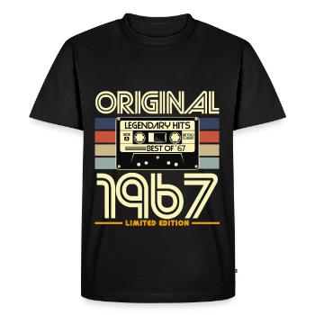 Original 1967 Cassette Retro Edition - T-shirt Premium bio Homme - noir - Devant - Nico (187cm)
