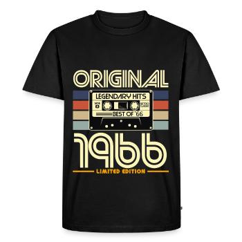 Original 1966 Cassette Tape Retro Edition - Men's Premium Organic T-Shirt - black - Front - Nico (187cm)