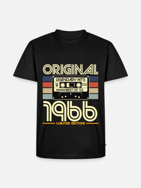 Original 1966 Cassette Retro édition - T-shirt Premium bio Homme - noir
