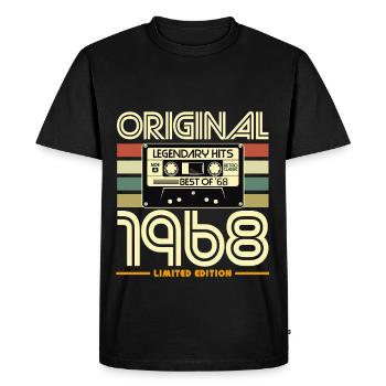 Original 1968 Cassette Retro Edition - Men's Premium Organic T-Shirt - black - Front - Nico (187cm)