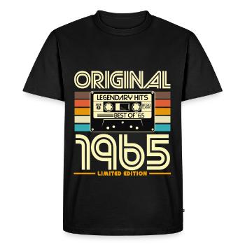 Original 1965 Limited Edition Cassette - Men's Premium Organic T-Shirt - black - Front - Nico (187cm)