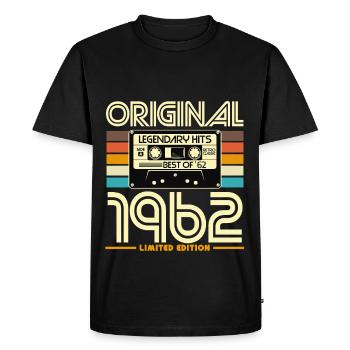 Original 1962 Vintage Cassette - T-shirt Premium bio Homme - noir - Devant - Nico (187cm)