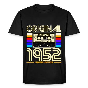 Original 1952 Retro Cassette - T-shirt Premium bio Homme - noir - Devant - Nico (187cm)