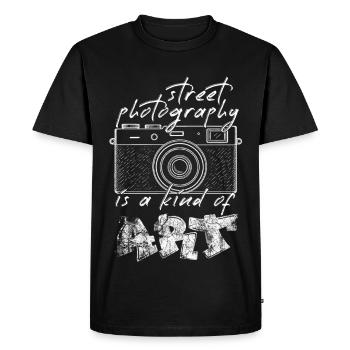 La photographie de rue comme art / lumineuse - T-shirt Premium bio Homme - noir - Devant - Nico (187cm)