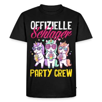 Équipe officielle de la Schlager Party Unicorn - T-shirt Premium bio Homme - noir - Devant - Nico (187cm)