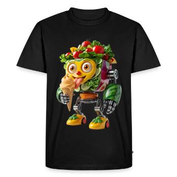 Groente Robot Met IJsje - Men's Premium Organic T-Shirt - black - Front - Nico (187cm)