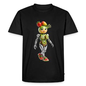 Robot gémine | Art fantaisiste de Fruit-Bots - T-shirt Premium bio Homme - noir - Devant - Nico (187cm)