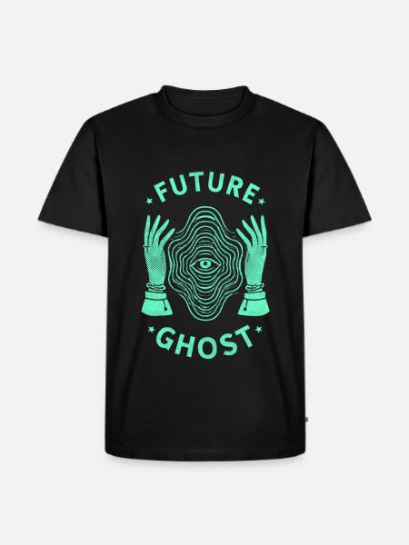 Future Ghost - Männer Premium Bio T-Shirt - Schwarz