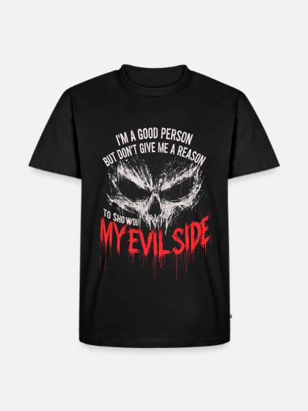 my evil side... - Männer Premium Bio T-Shirt - Schwarz