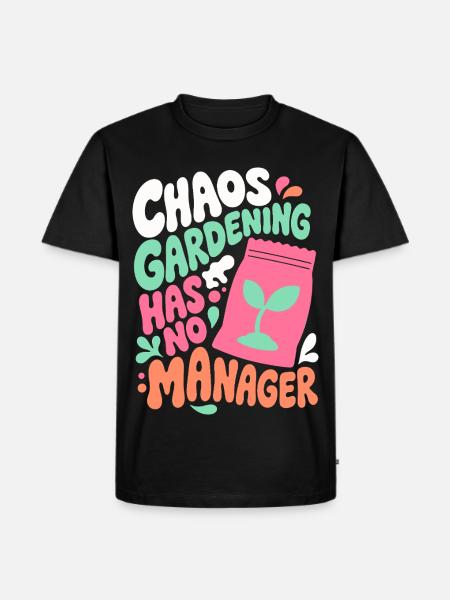 Chaos Gardening ohne Manager - Männer Premium Bio T-Shirt - Schwarz