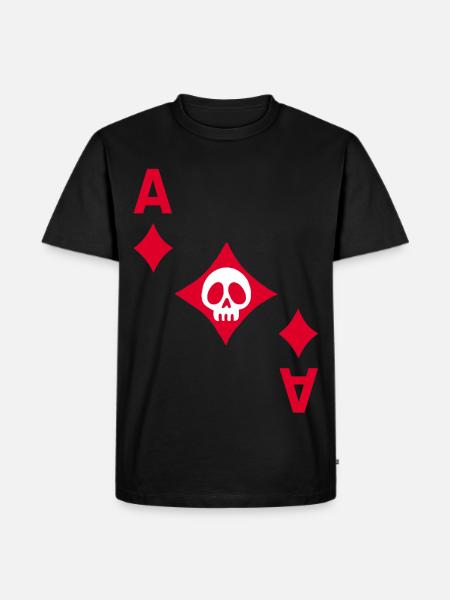 Diamantenschädel - Männer Premium Bio T-Shirt - Schwarz