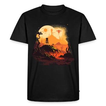 extraterrestre sombre - T-shirt Premium bio Homme - noir - Devant - Nico (187cm)
